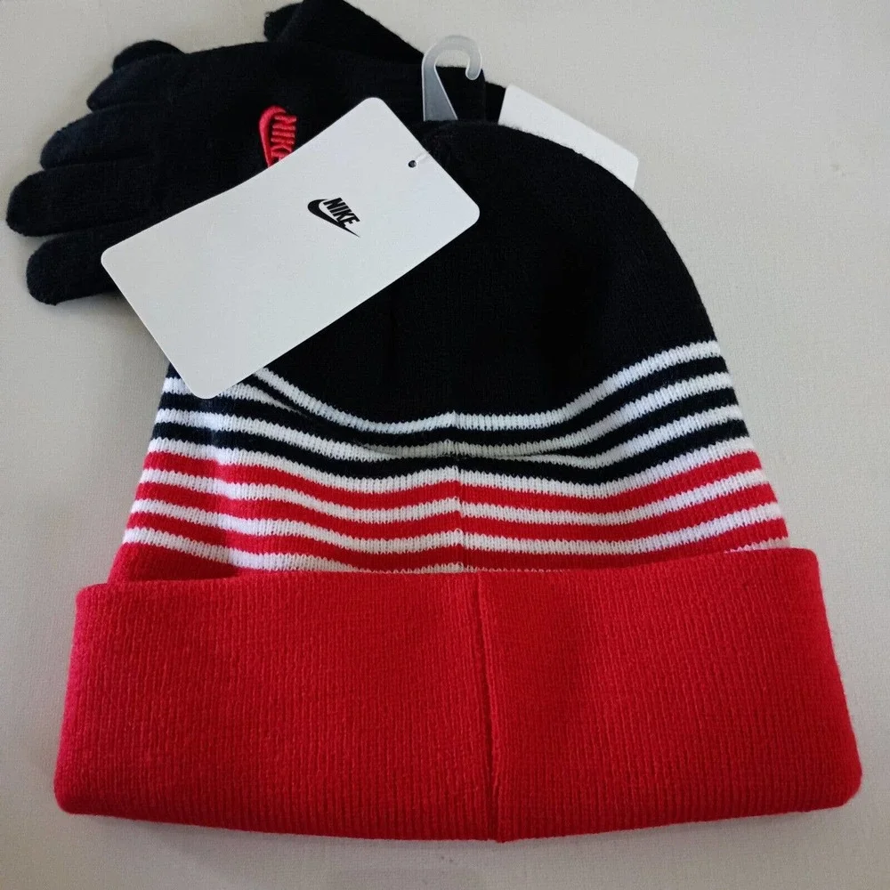 Nike Striped‎ Beanie Gloves